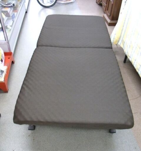 折りたたみベッド ダークブラウン メッシュ 在庫処分 ハイタイプ