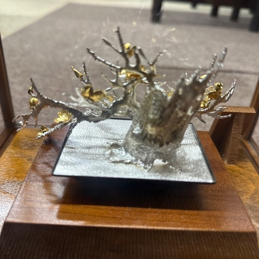 純銀製 梅 光則作 盆栽 純銀製 梅 光則作 盆栽