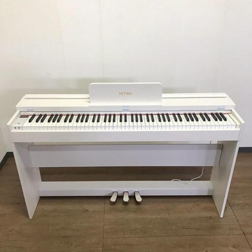2025年製 IKTMI 電子ピアノ ホワイト 88鍵盤 木製 (水・日曜日+夜不可