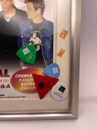 MR.BIG 最終公演ツアー'02小型フライヤー（額入り）サイン入り&ピック