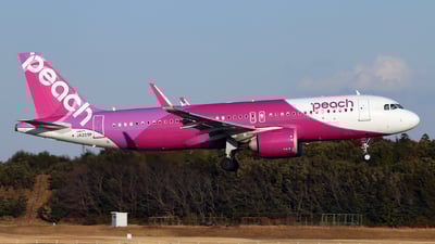 航空機・ヘリコプター Jfox 1/200 Peach Aviation A320neo JA206P JFOX