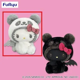 Aてんし】パンダ ハローキティ こあくま×てんしBIGぬいぐるみ