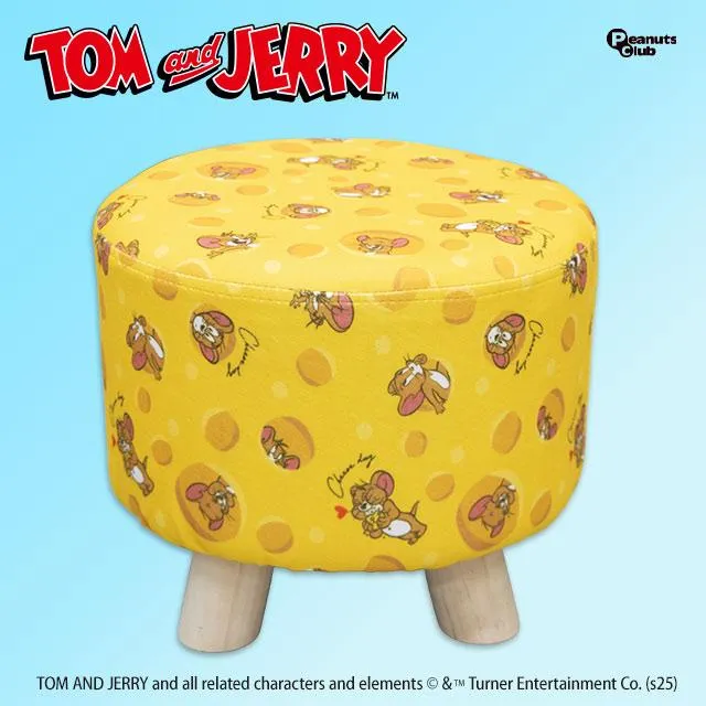 Aイエロー】トムとジェリー くつろぎスツール オンラインクレーン