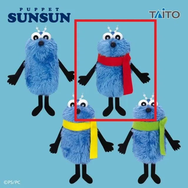 Bマフラー(赤)】パペットスンスン ぬいぐるみマスコット スンスン