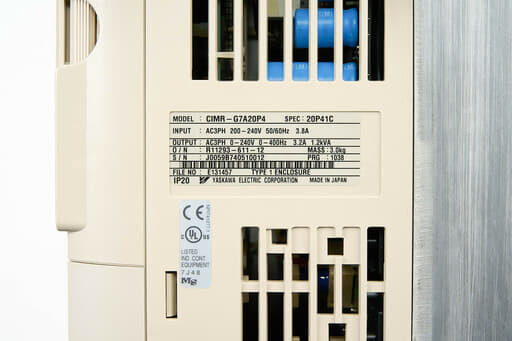 安川電機 インバータ CIMR-G7A20P4 (累積稼働時間41328h・ソフト