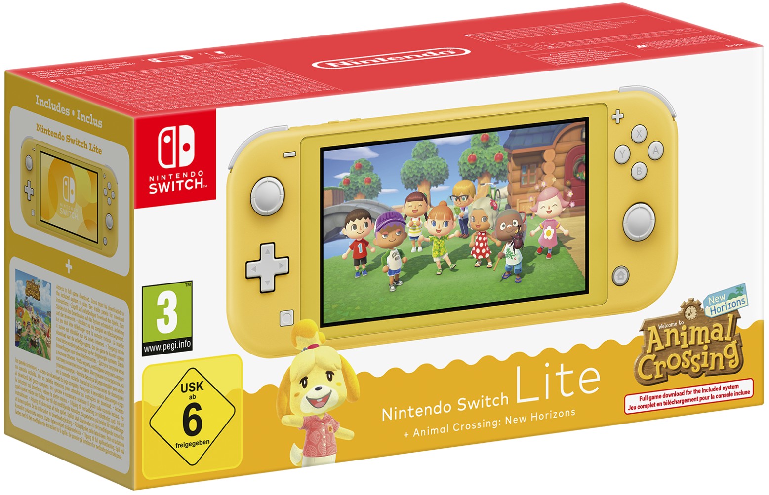 Nintendo Switch Lite - Yellow, Animal Crossing: New Horizons