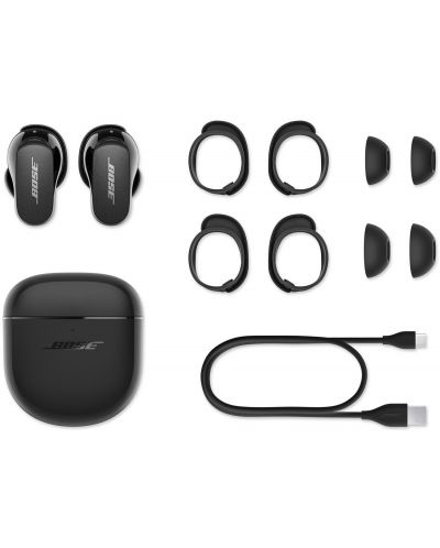 Căști wireless Bose - QC Earbuds II, TWS, ANC, Triple Black | Ozone.ro