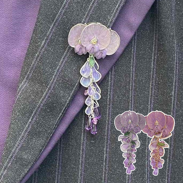 藤の花モチーフブローチ[品番：IGAW0004354]｜axes femme（アクシーズ