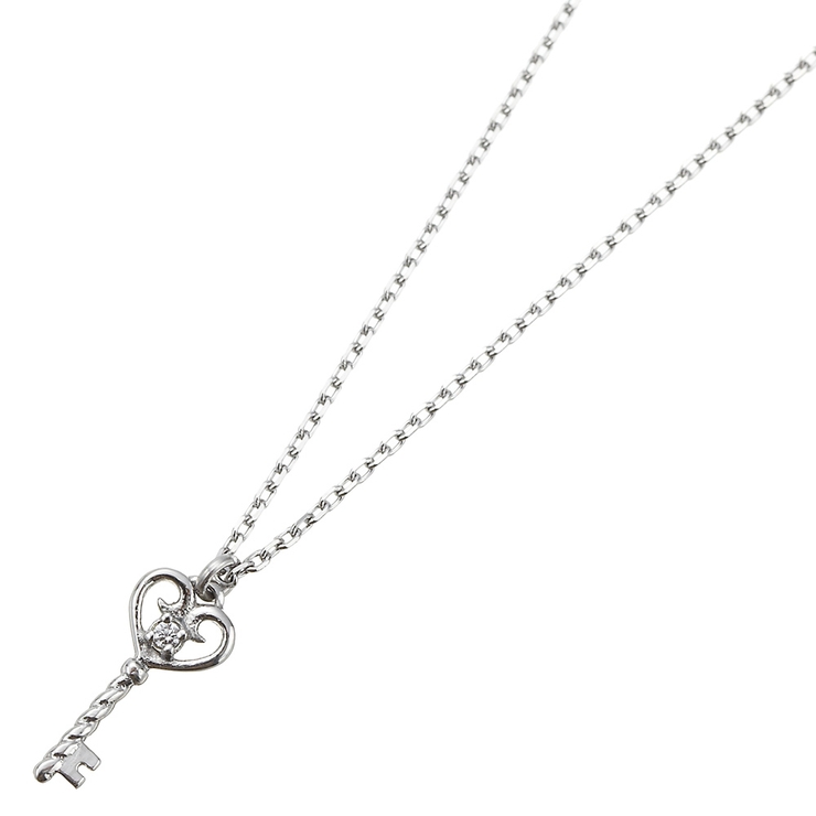繊細な造りが美しいキーモチーフネックレス 鍵 アズキチェーン[品番