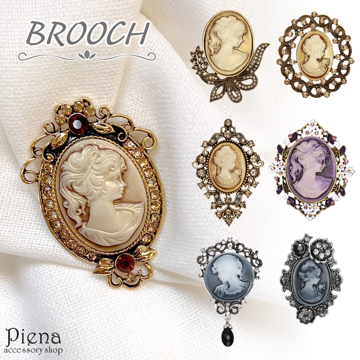 ブローチ レディース カメオ[品番：PENA0030724]｜アクセサリー