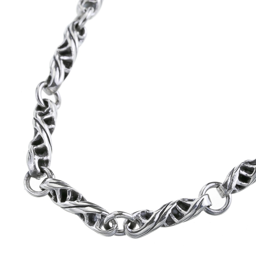 50cmツイストチェーンネックレスシルバー925アクセサリーBinich
