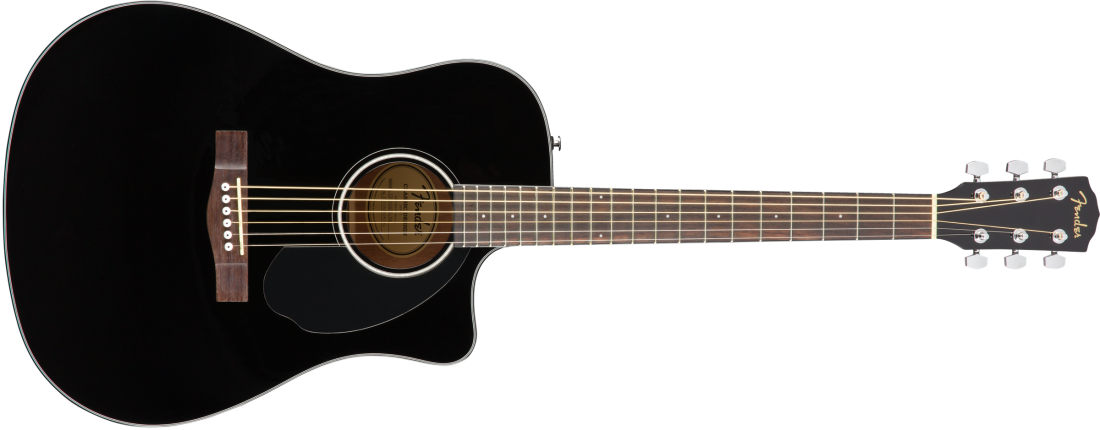 Fender CD-60SCE Dreadnought, Walnut Fingerboard - Black