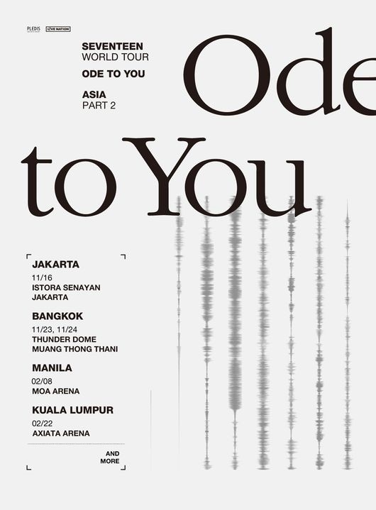 SEVENTEEN、ワールドツアー「ODE TO YOU」アジア公演の開催地を追加