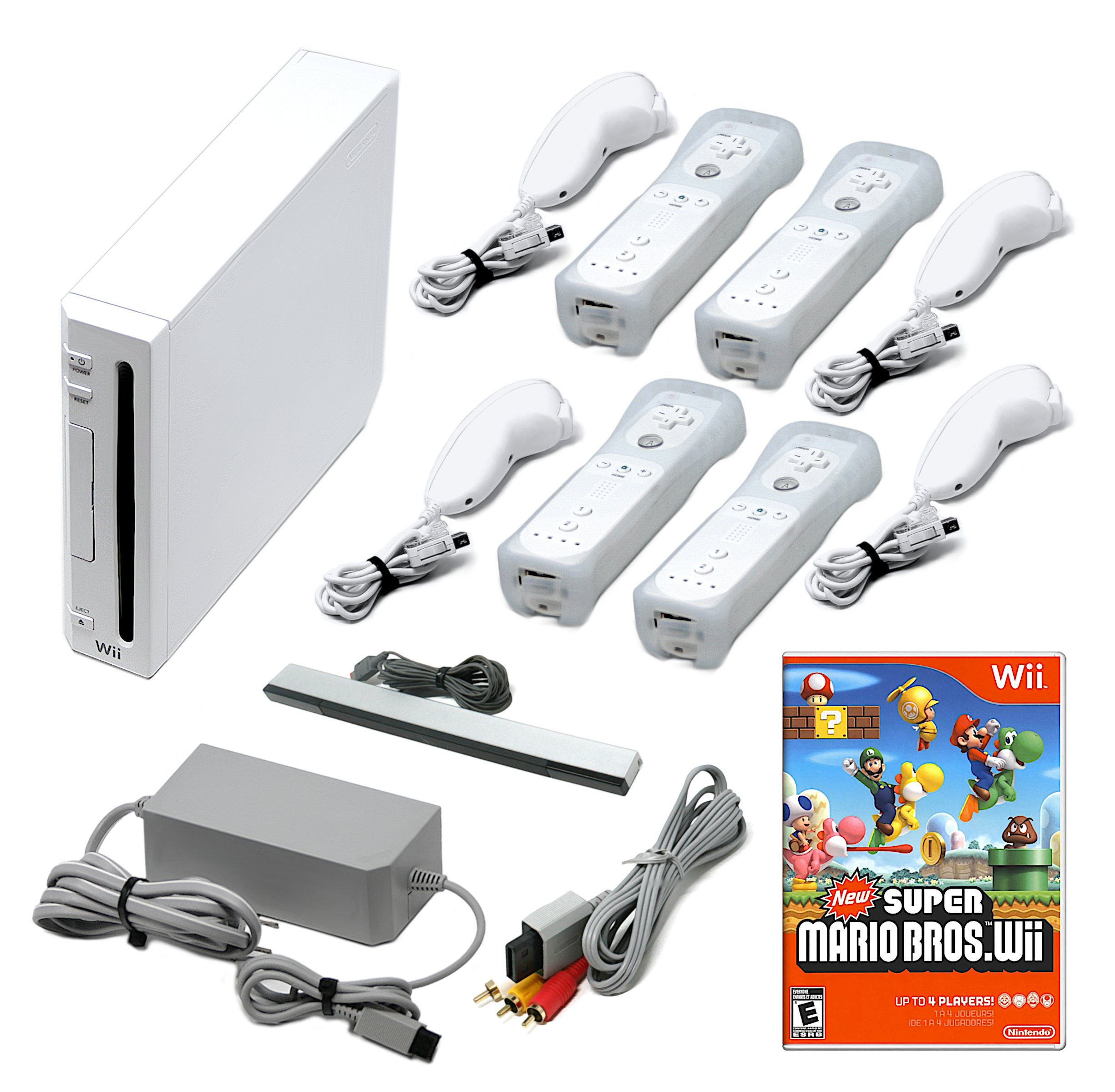 Nintendo Wii Game Console + Pick 1-4 Remotes, Wii Sports, Mario