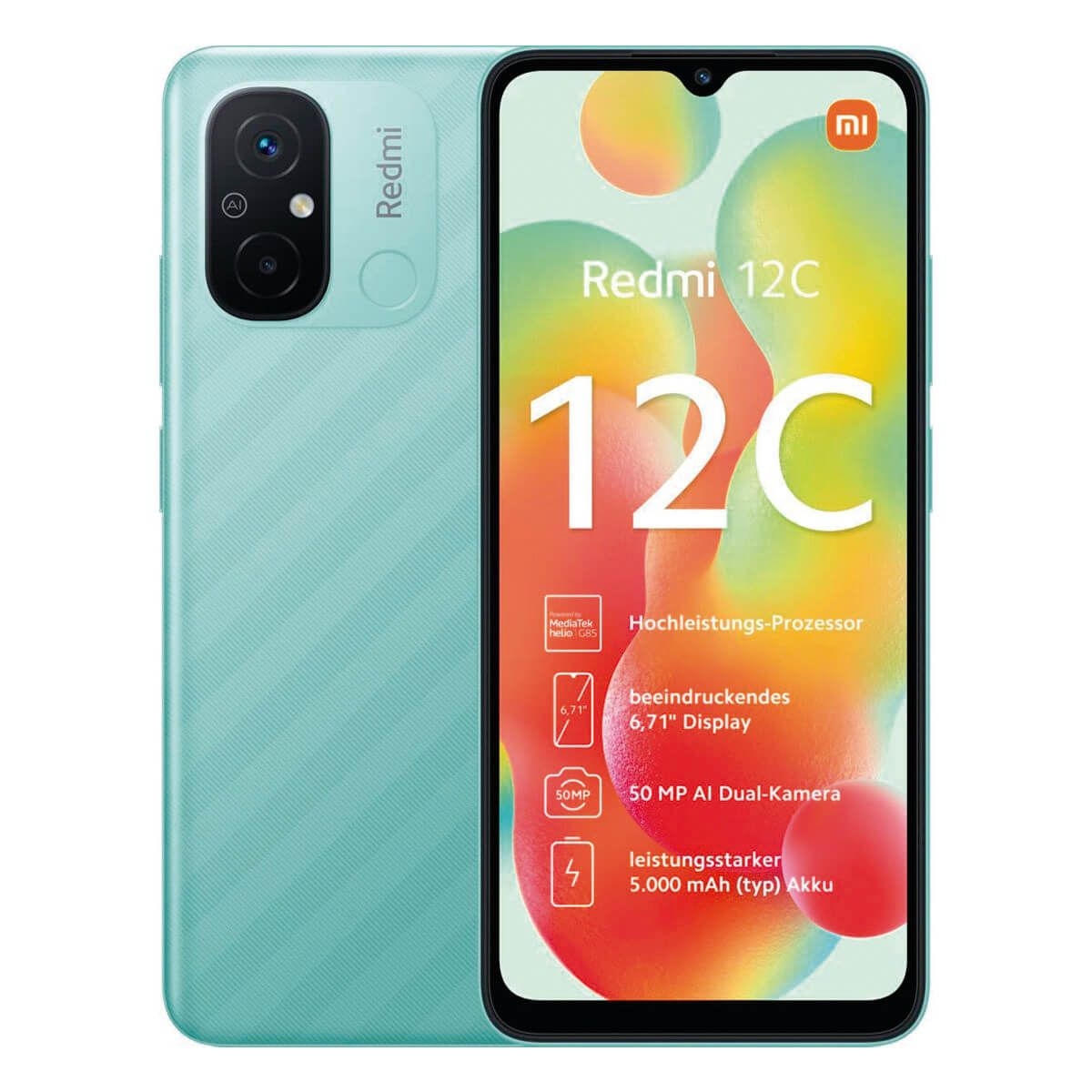 Redmi 12C Dual SIM Mint Green 64GB and 3GB RAM (6941812715994