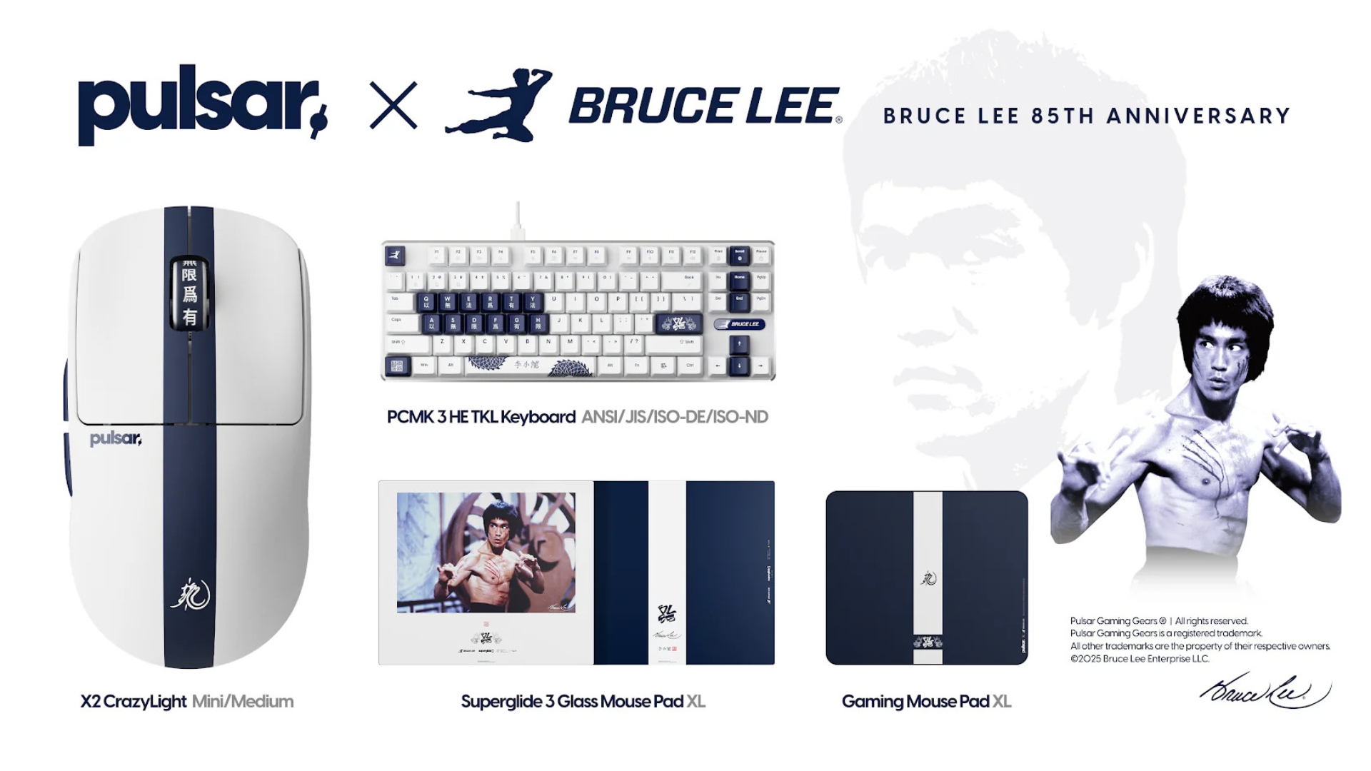 Pulsar releases Bruce Lee-themed peripherals to celebrate his 85th
