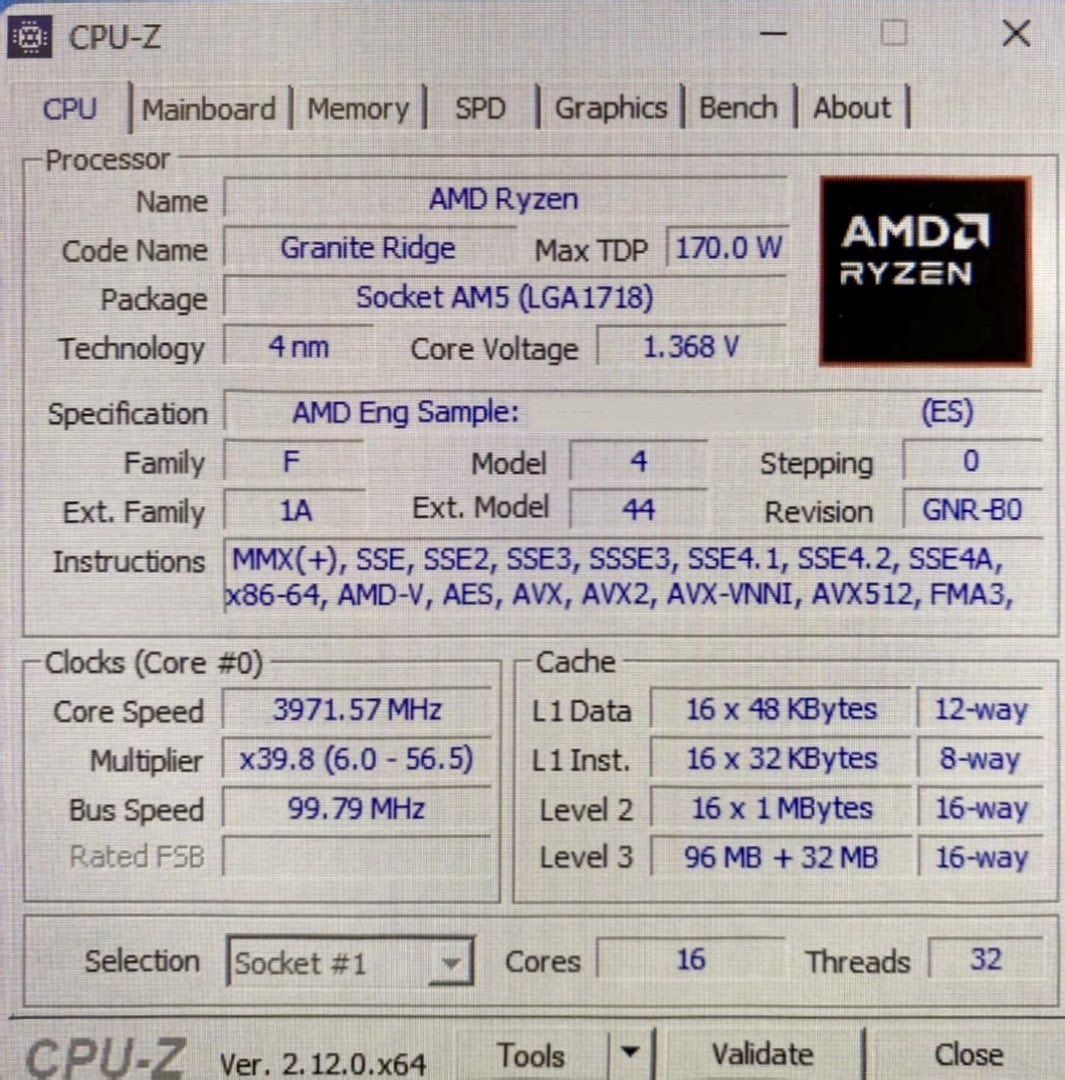 Ryzen 9 9950X3D purportedly surfaces with 5.65 GHz boost clocks