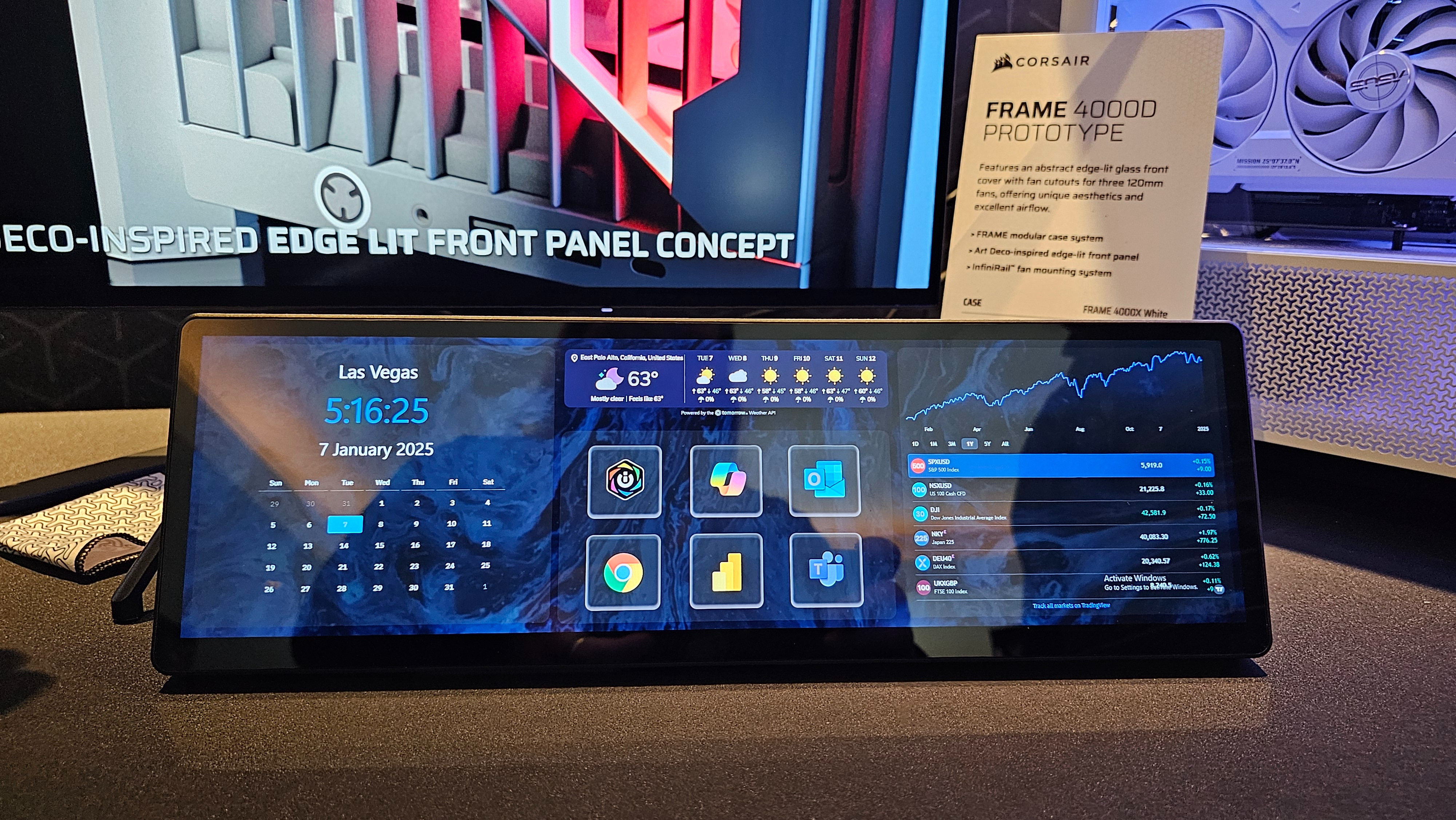 CES 2025 Day 2: Corsair Xeneon Edge auxiliary touchscreen, Project