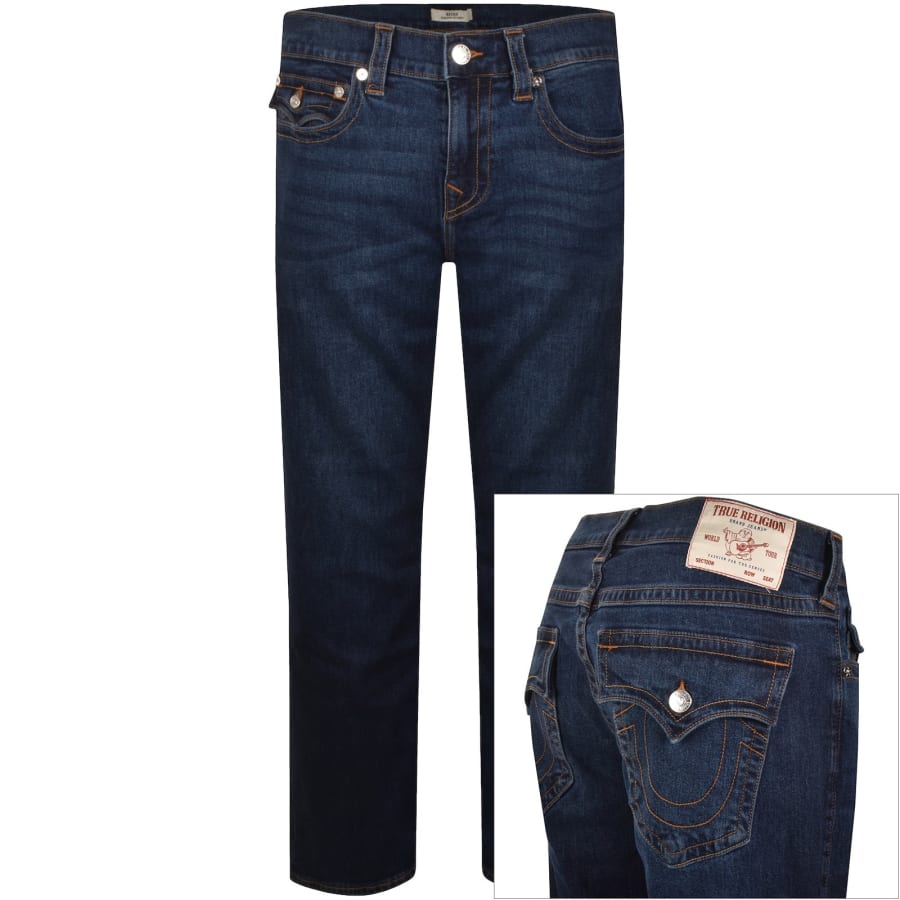 True Religion Ricky Flap Jeans Dark Wash Blue | Mainline Menswear us