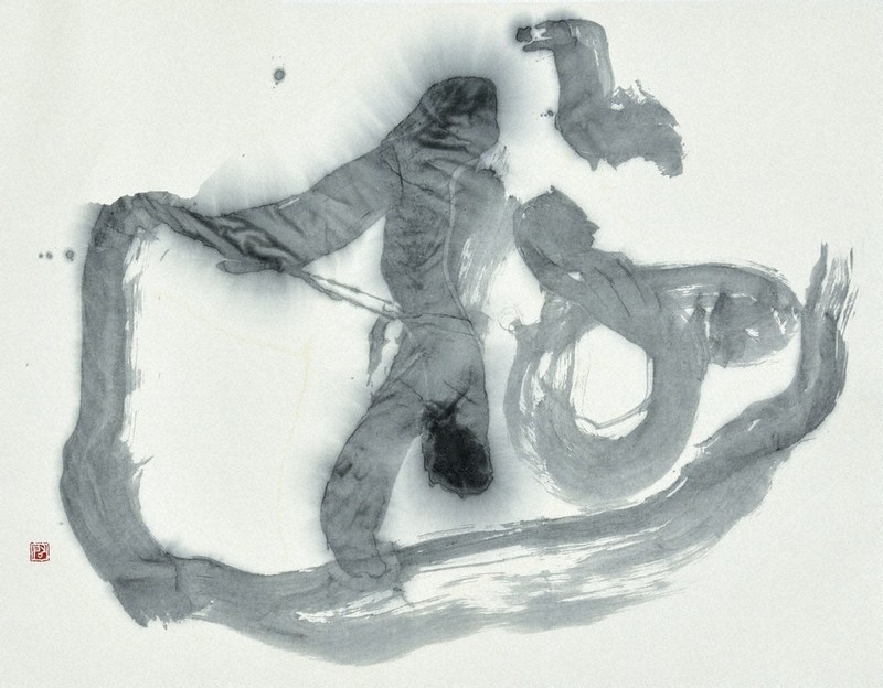 希少】古刹 清水寺（安来市）貫主 善光 「寂然不動」書 希少】古刹