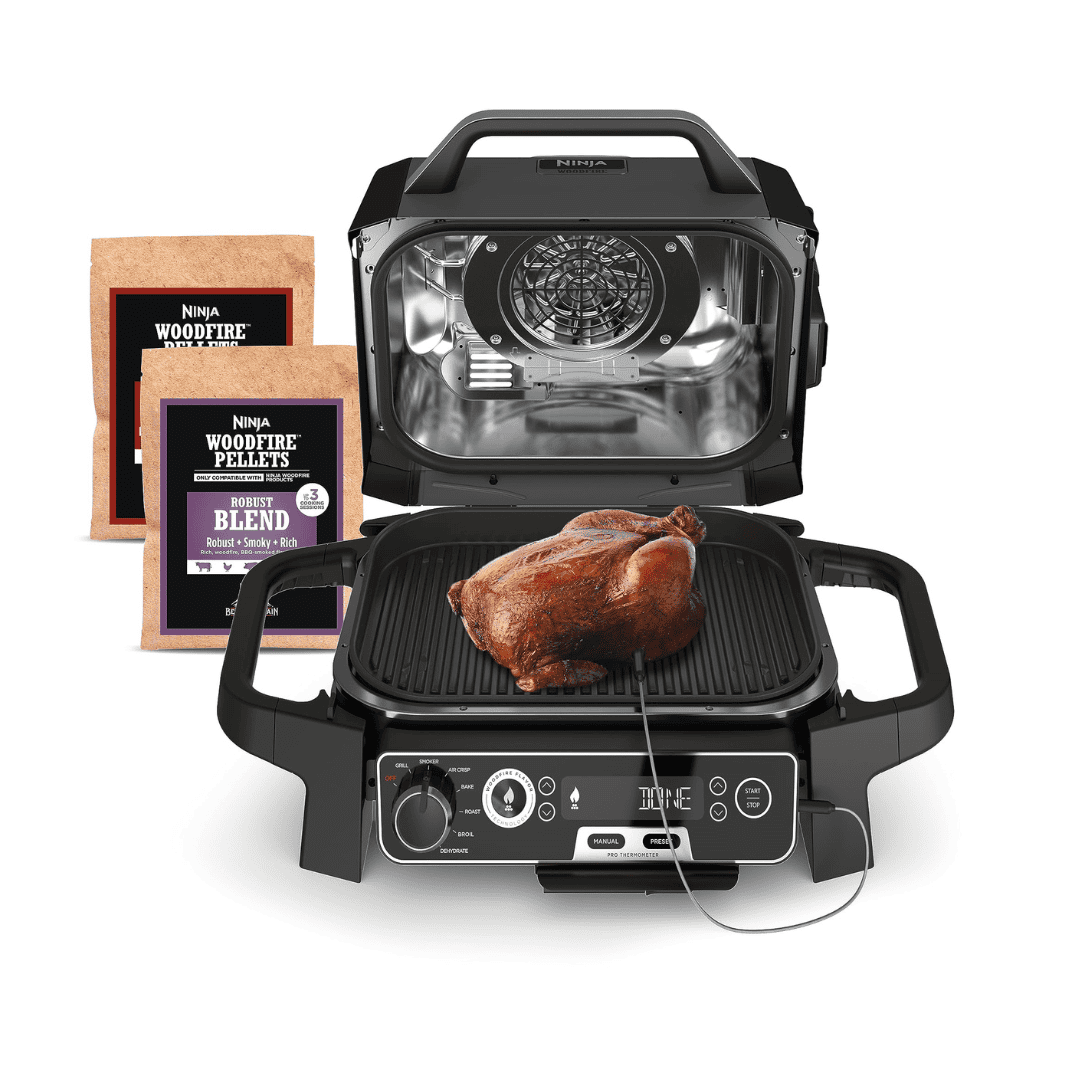 Ninja OG751BRN Woodfire Pro 7-in-1 Grill & Smoker - Portable