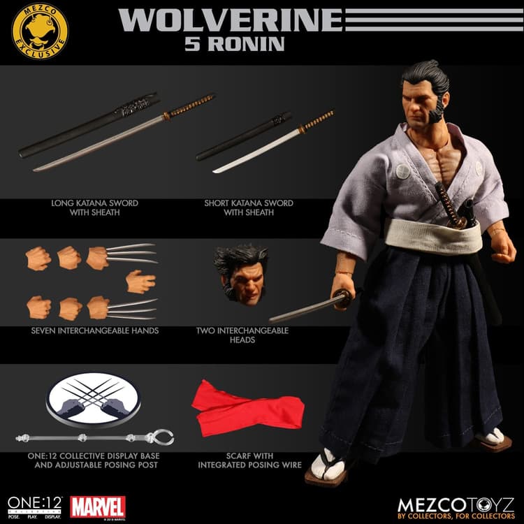 Mezco's One:12 Collective Wolverine 5 Ronin Figure Coming to NYCC