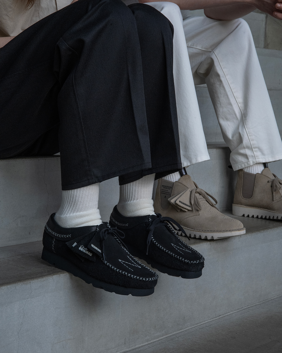 NEIGHBORHOOD × Clarks ORIGINALSの新作シューズ2型が7月19日にリリース