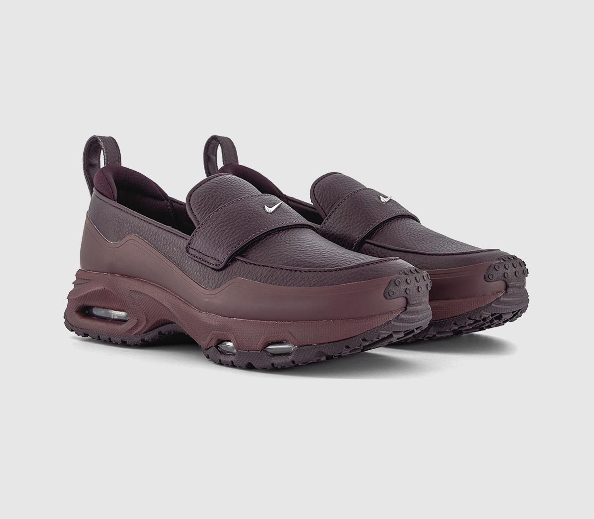 Nike Air Max Phenomena Loafers Burgundy Crush Metallic Silver