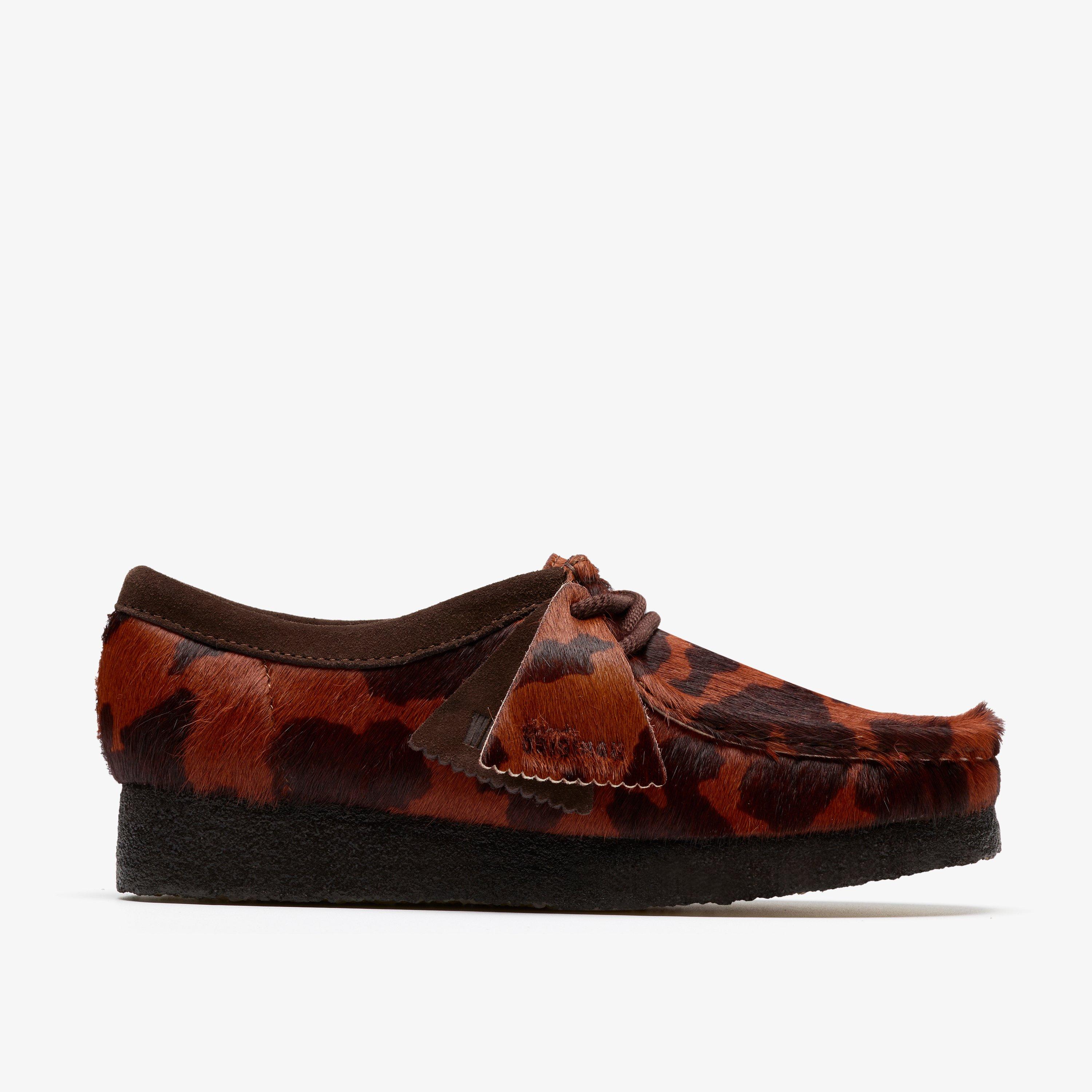 Womens Wallabee. Brown Cow Print Wallabees | Clarks