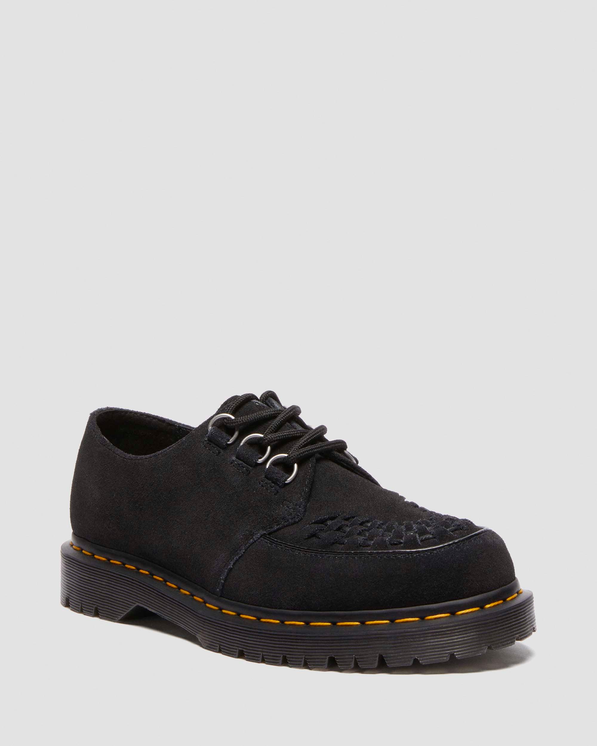 Ramsey woven suede creepers in Black | Dr. Martens