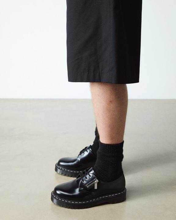 1461 Lace and zip Smooth leather shoes in Black | Dr. Martens