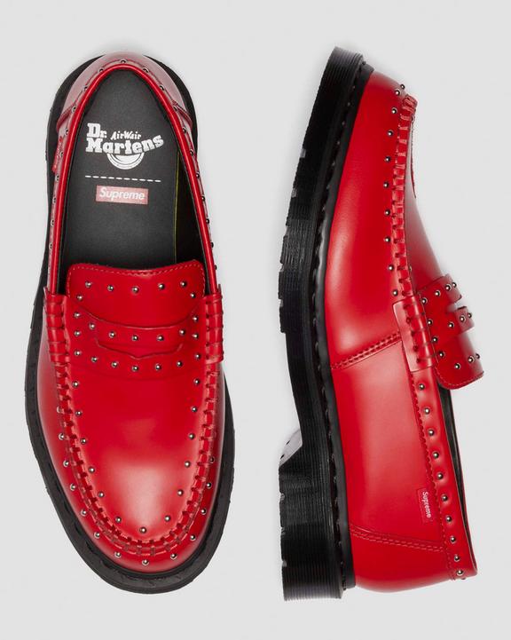 PENTON STUDDED in Poppy Red | Dr. Martens