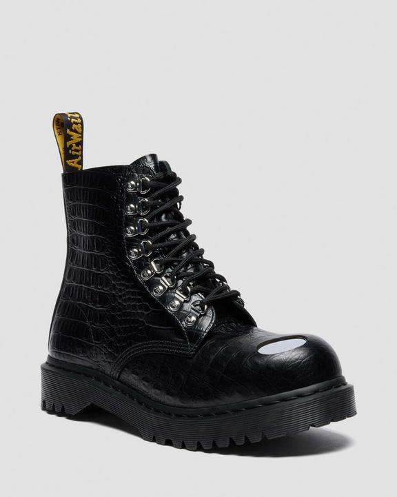 1460 PASCAL BEX STEEL TOE LEATHER BOOTS in Black | Dr. Martens