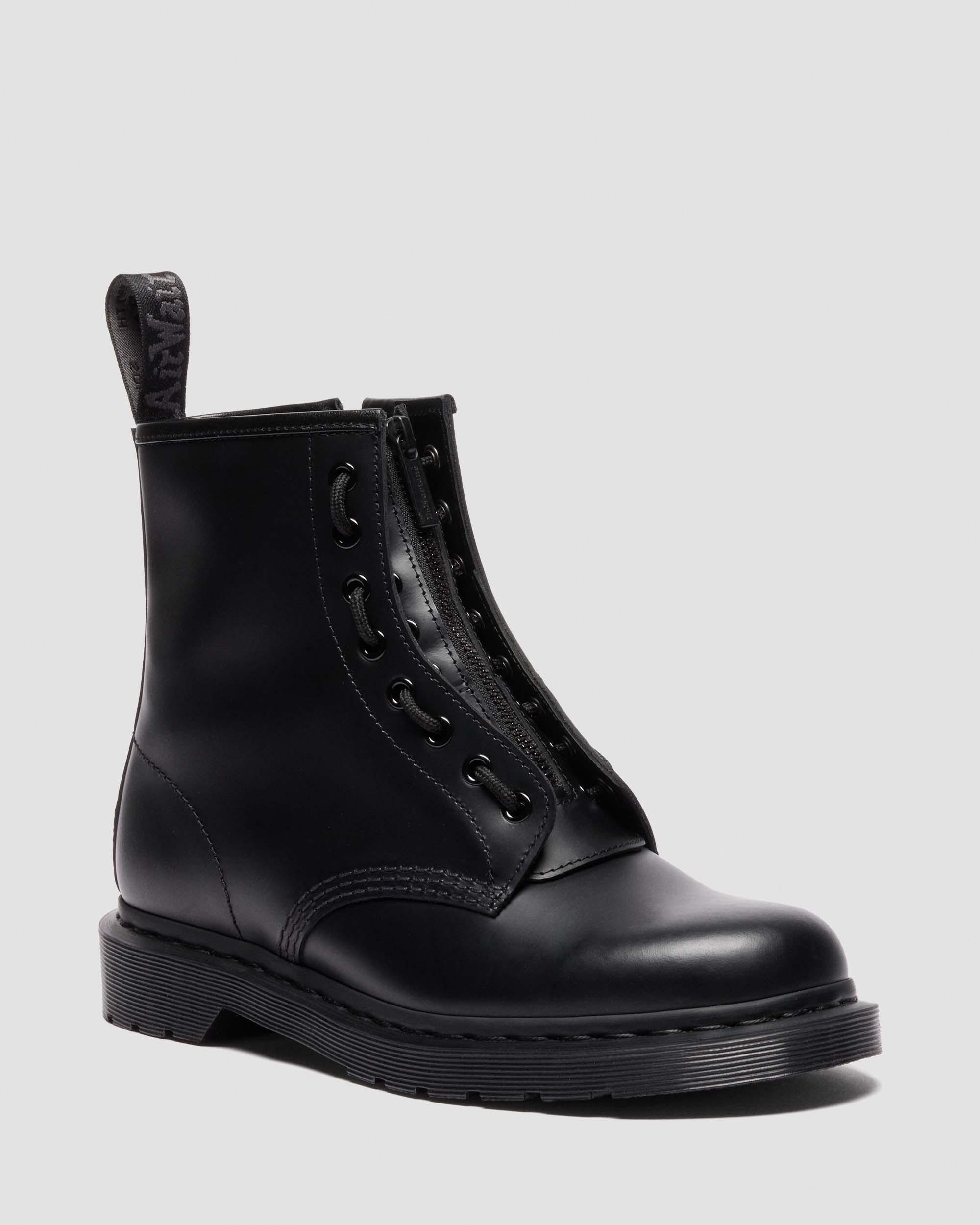 1460 ZIP MONOCHROME SMOOTH LEATHER BOOTS in | Dr. Martens