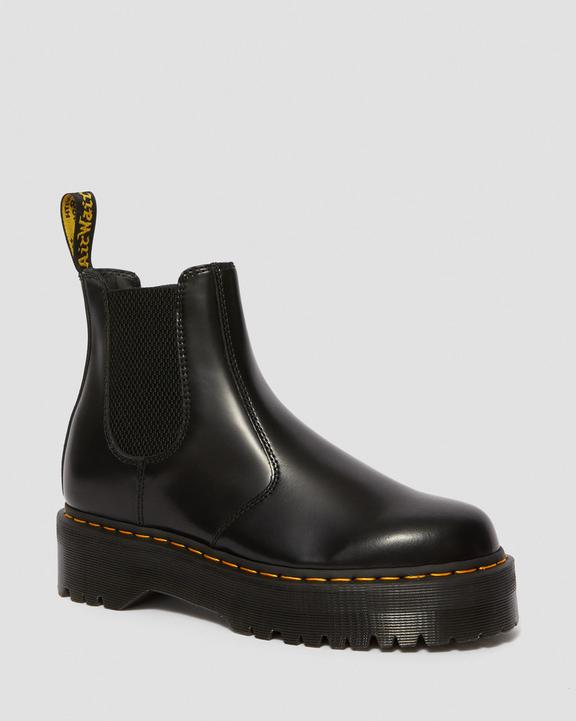2976 Polished Smooth Platform Chelsea Boots in Black | Dr. Martens