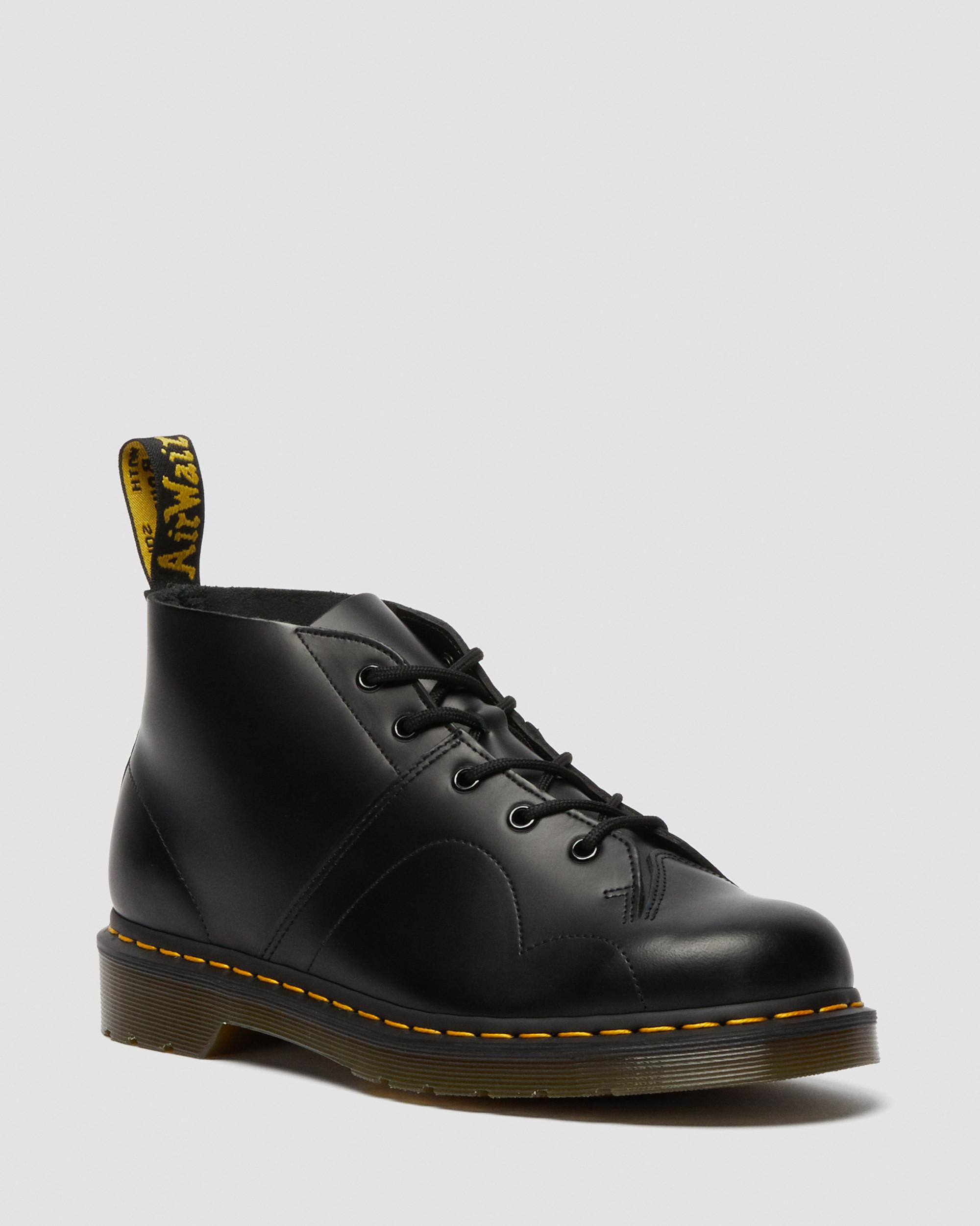 Church Smooth Leather Monkey Boots in Black | Dr. Martens