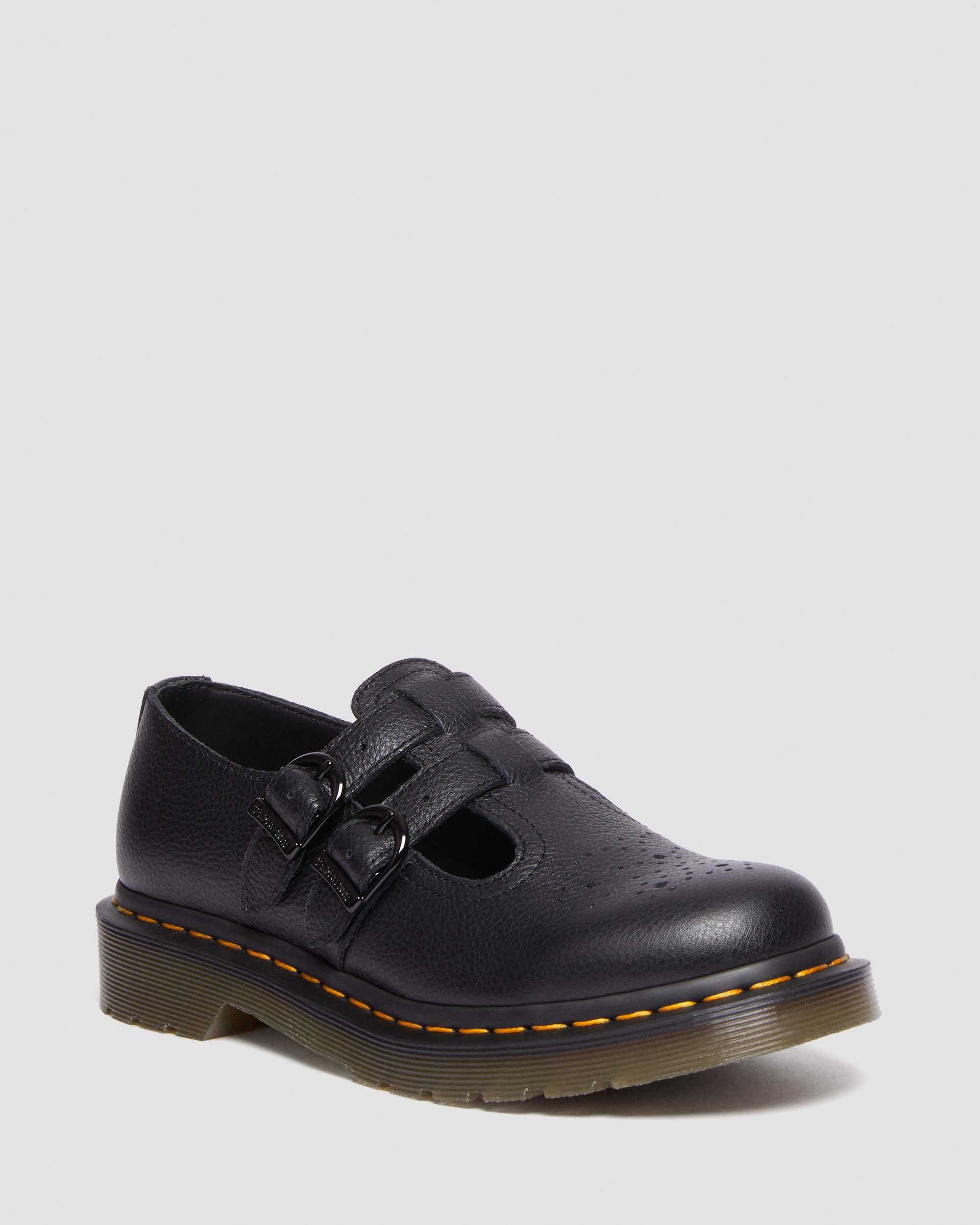 8065 Virginia Leather Mary Jane Shoes in Black | Dr. Martens