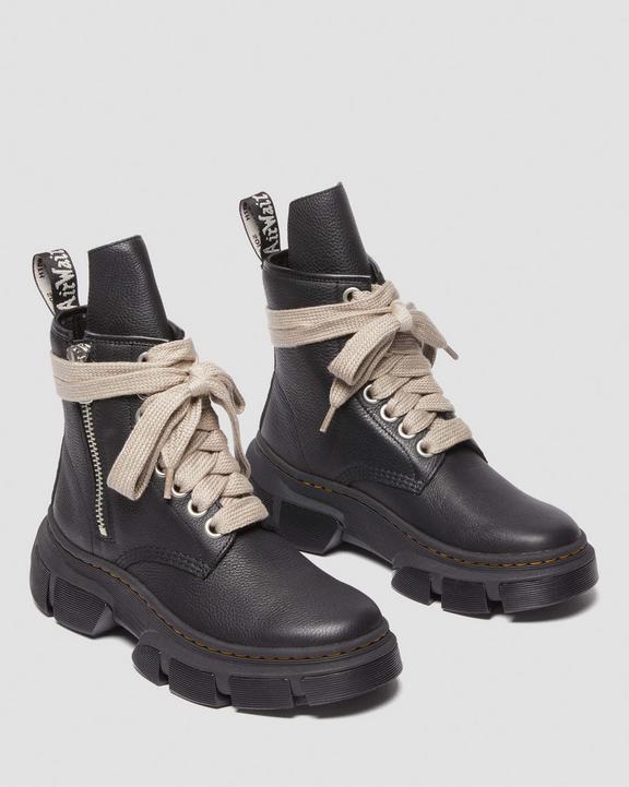 1460 Rick Owens DMXL Leather Lace Up Boots in Black | Dr. Martens