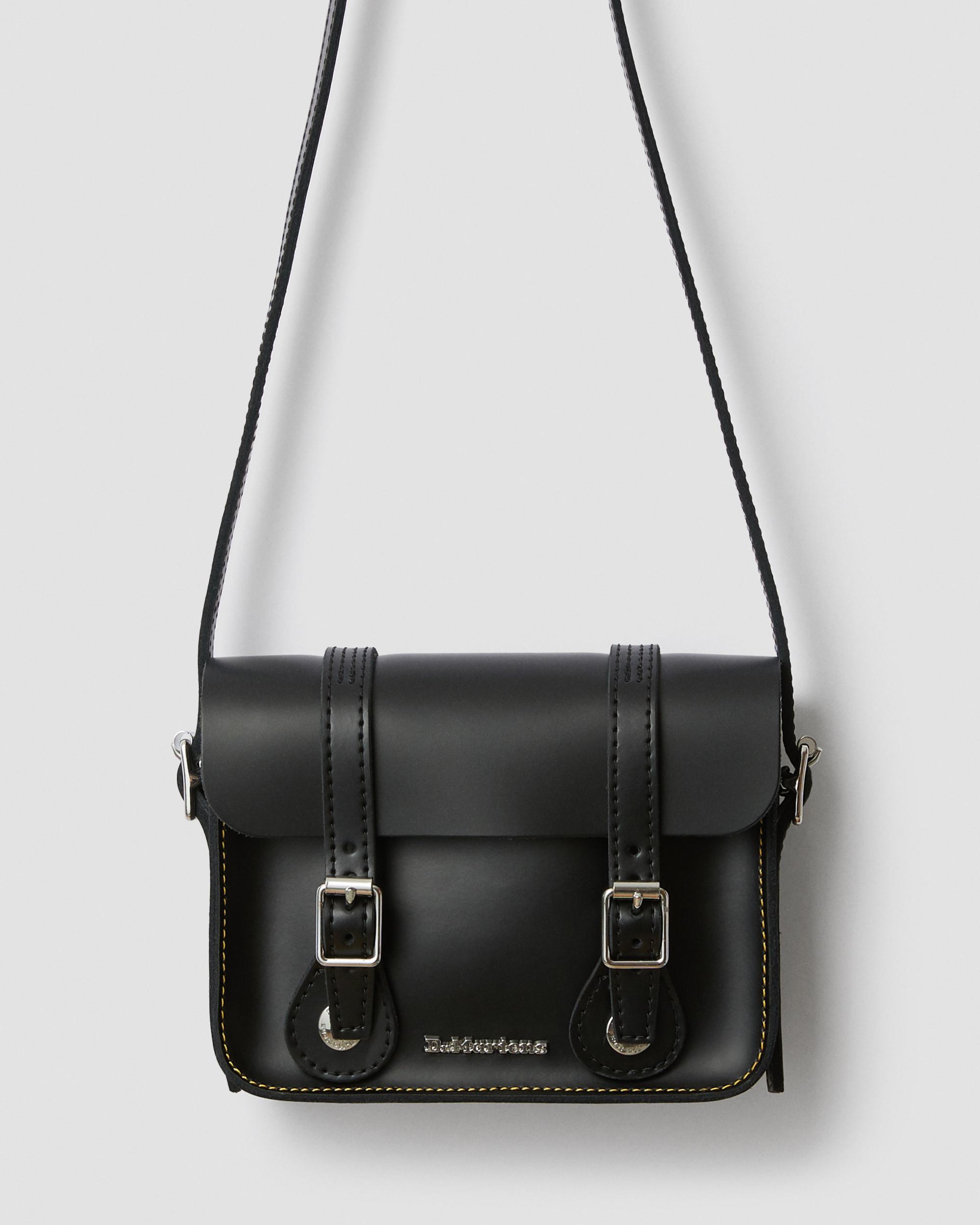 7 Inch Leather Crossbody Bag in Black | Dr. Martens