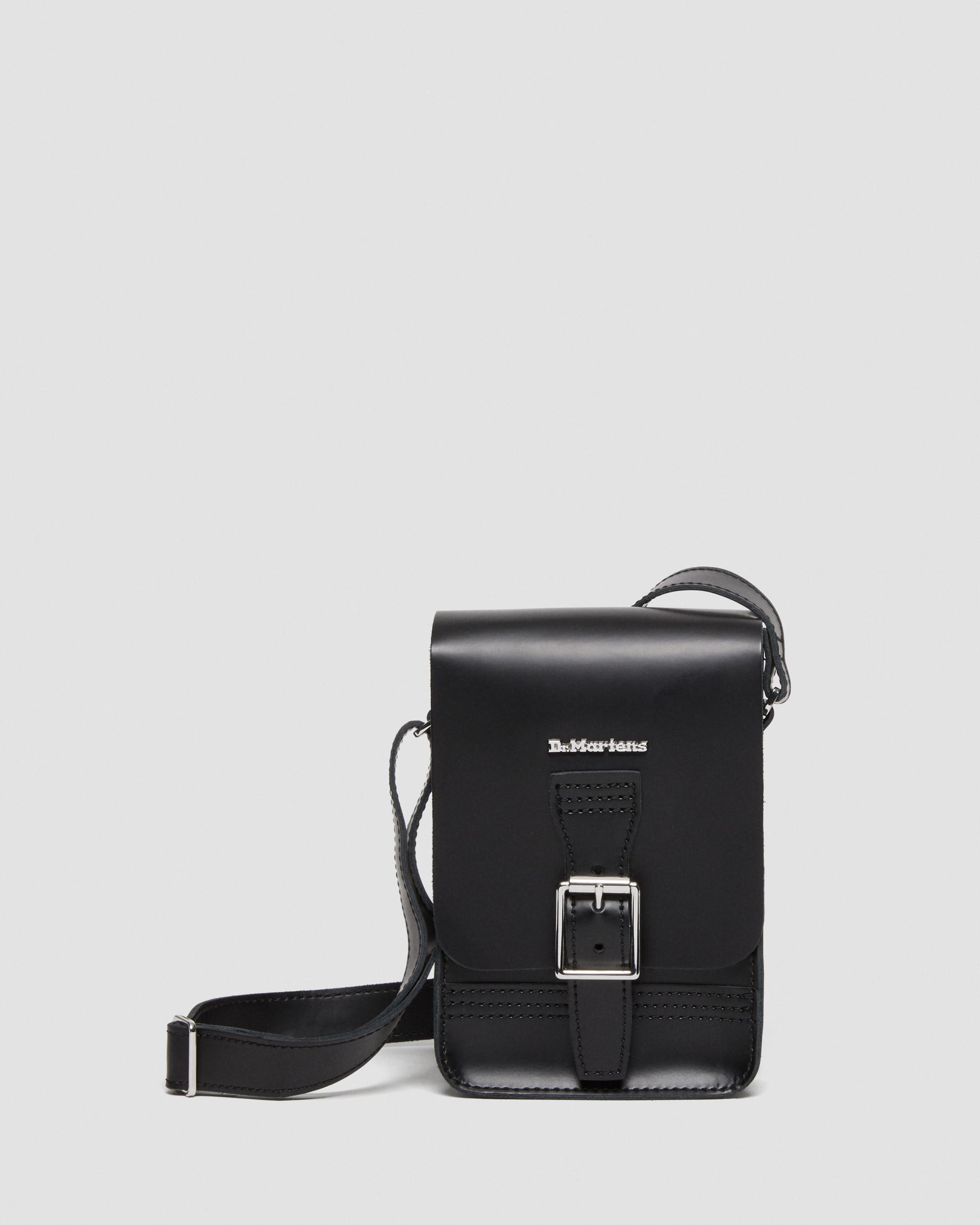Leather Vertical Crossbody Bag in Black | Dr. Martens