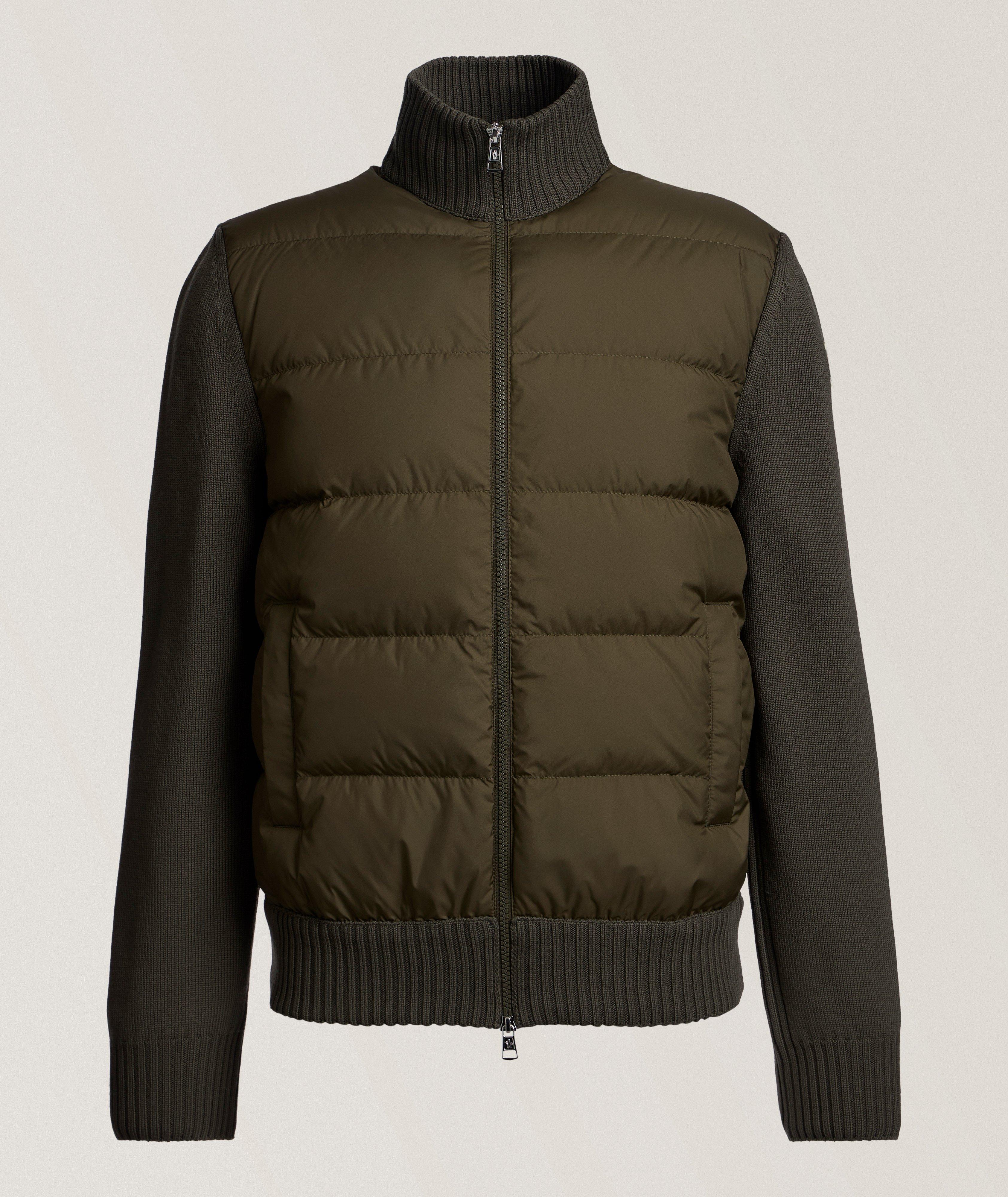 Moncler Padded Wool Zip-Up Cardigan | Coats | Harry Rosen