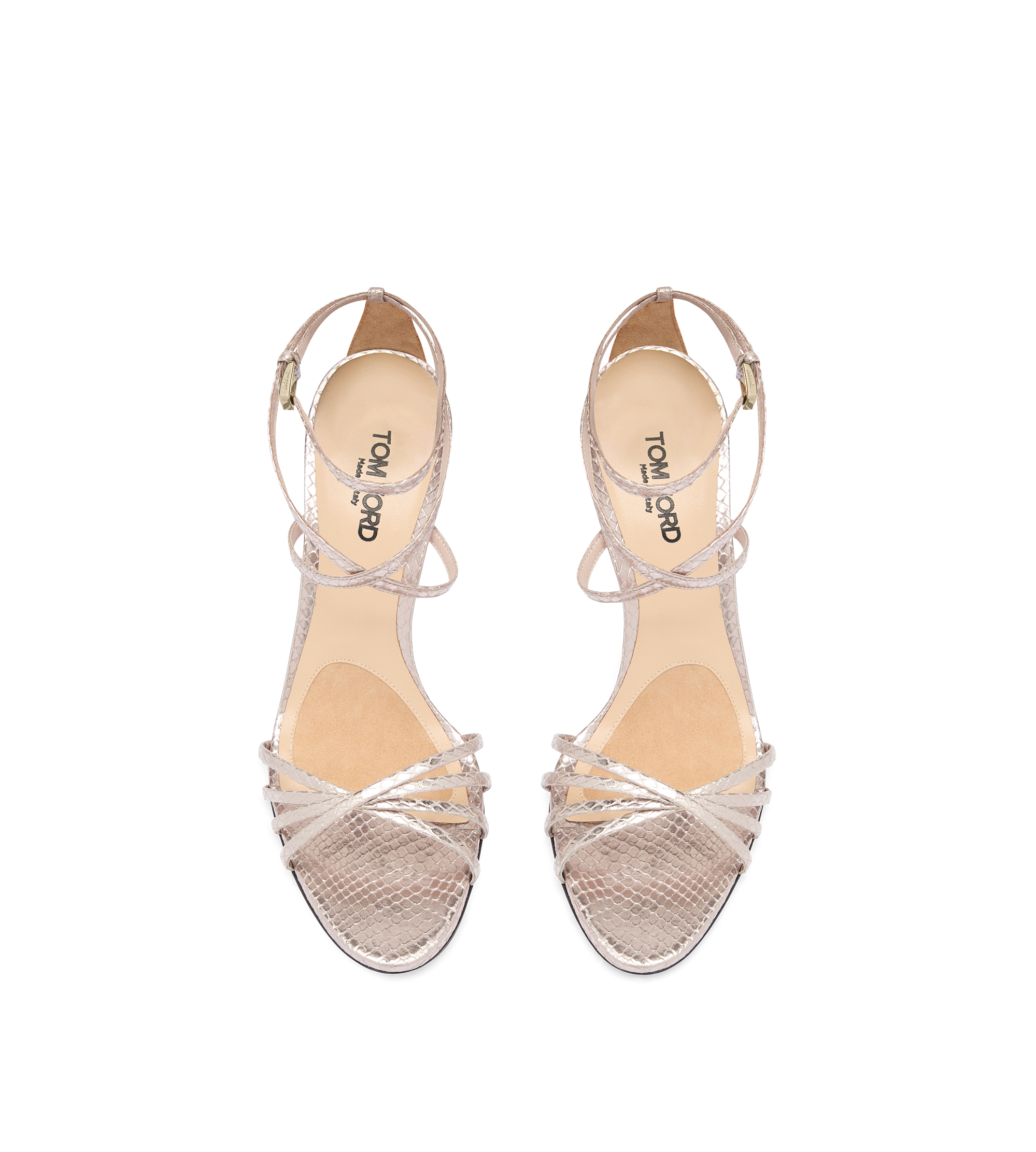 LAMINATED STAMPED PYTHON IDA SANDAL | TOM FORD Fashion