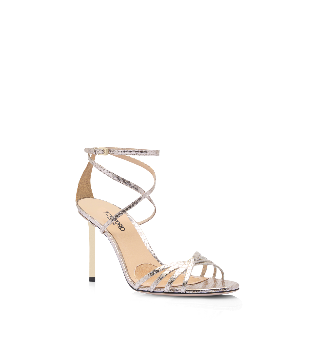 LAMINATED STAMPED PYTHON IDA SANDAL | TOM FORD Fashion