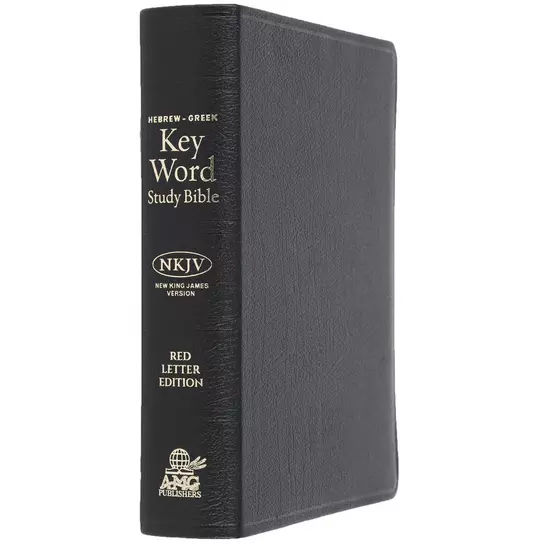 NKJV Hebrew-Greek Key Word Study Bible, Genuine Leather, Black