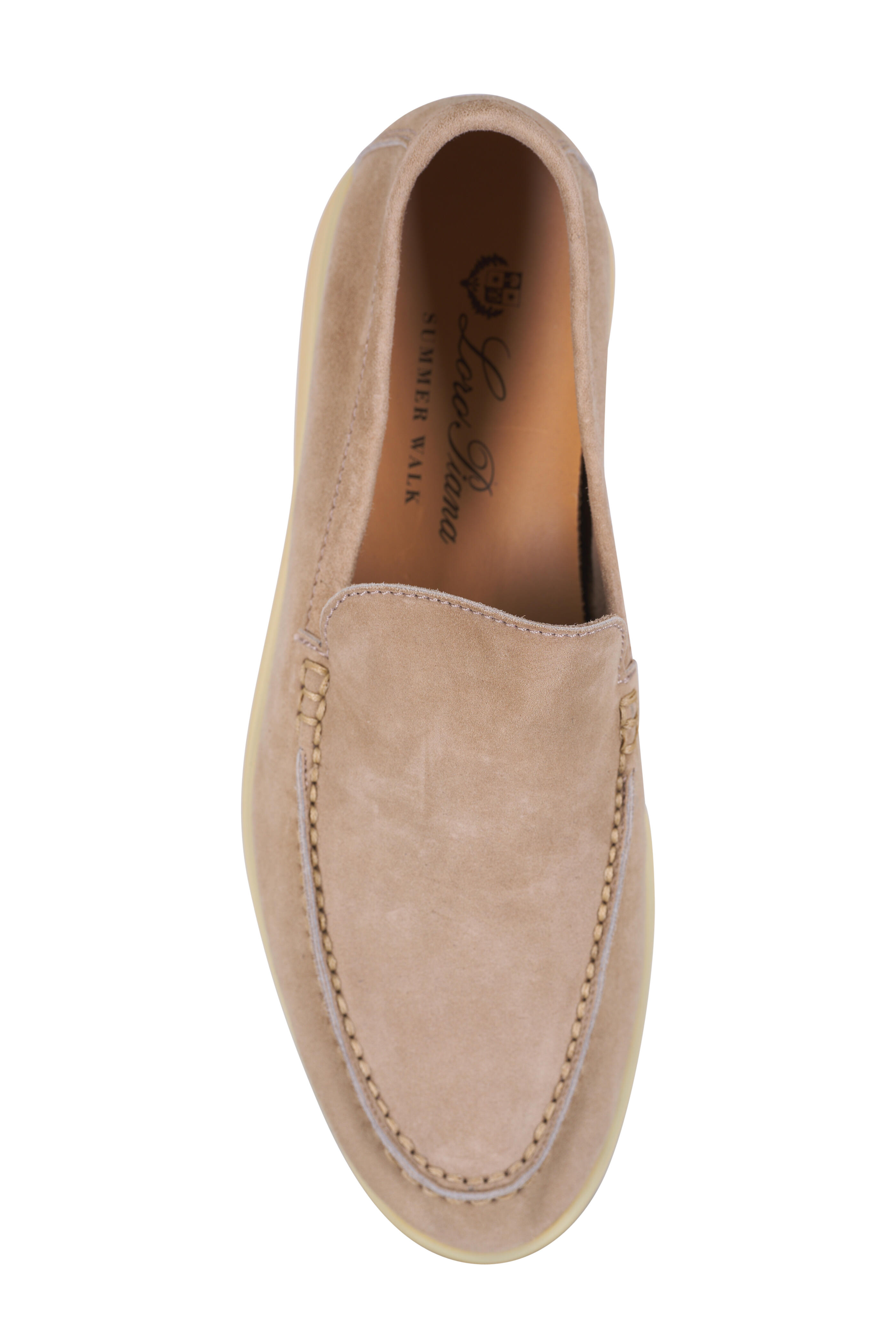 Loro Piana - Summer Walk Beige Suede Loafer | Mitchell Stores