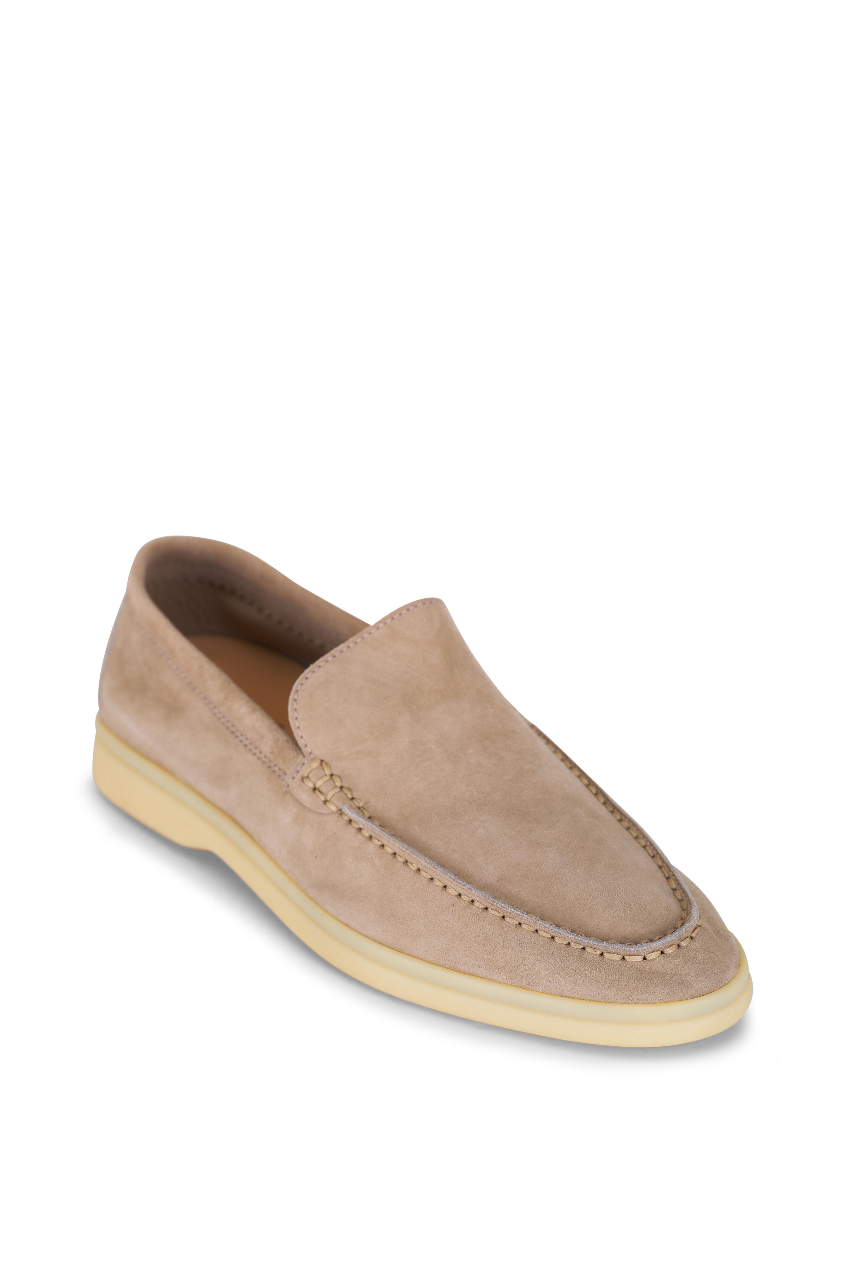 Loro Piana - Summer Walk Beige Suede Loafer | Mitchell Stores