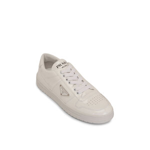 Prada - White Patent Leather Low Top Sneaker | Mitchell Stores