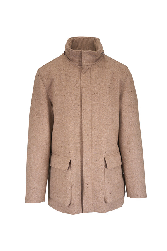 Loro Piana - Olive Reversible Quilted Bomber | Mitchell Stores