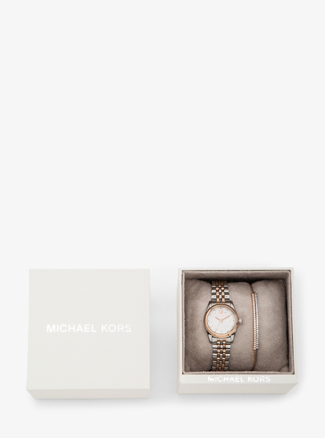 LEXINGTON パヴェ ツートーン ウォッチ アンド ブレスレット ギフト