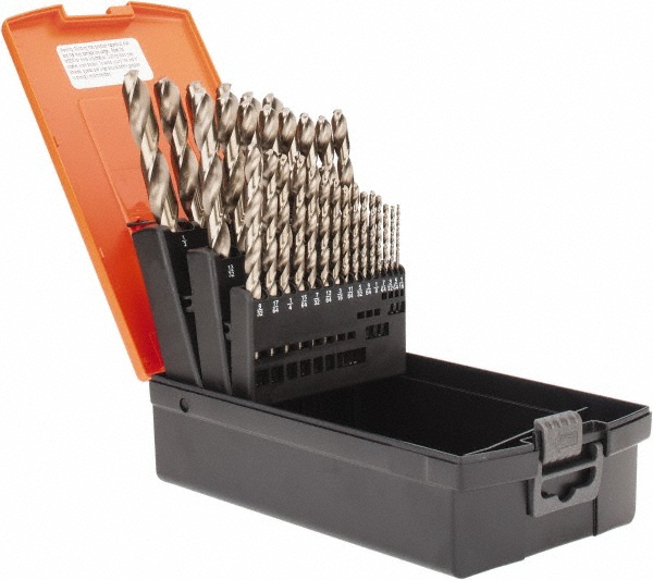 Hertel - Drill Bit Set: Jobber Length Drill Bits, 29 Pc, 135